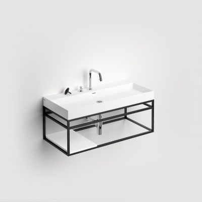 Umywalka 110x42 cm prostokątna ścienna-nablatowa biała CL0201438 Clou New Wash Me