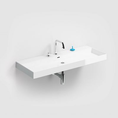 Umywalka 110x42 cm prostokątna ścienna-nablatowa biała CL0201438 Clou New Wash Me