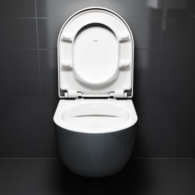 Miska WC z deską wolnoopadającą wisząca bez kołnierza biały połysk CL0401080 Clou Hammock