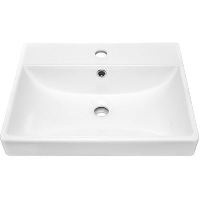 Umywalka 50x40 cm prostokątna meblowa biała UNRITAGW50 Comad Rita