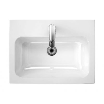 Umywalka 60x45 cm prostokątna biały K103007 Cersanit Colour