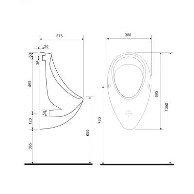 Pisuar K110030 Cersanit Taurus