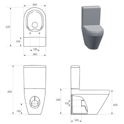 Miska kompakt WC K114023 Cersanit Crea