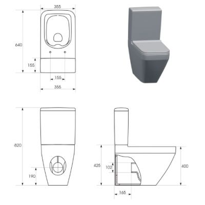 Miska kompakt WC biały K114022 Cersanit Crea