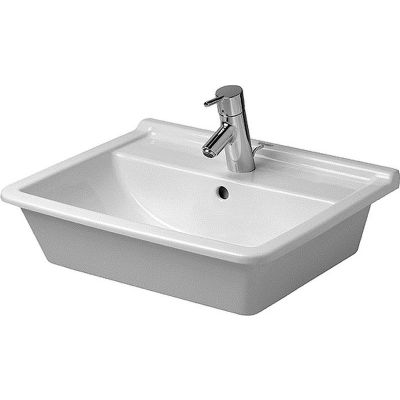 Umywalka 56x46.5 cm prostokątna wpuszczana biała 0302560000 Duravit Starck 3