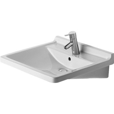 Umywalka 60x54.5 cm prostokątna ścienna dla niepełnosprawnych biała 0309600000 Duravit Starck 3