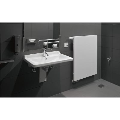 Umywalka 70x54.5 cm prostokątna ścienna dla niepełnosprawnych biała 03097000001 Duravit Starck 3