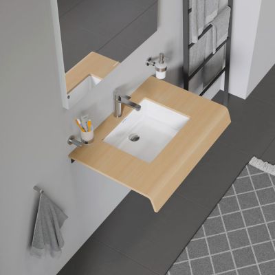 Umywalka 43x31.5 cm prostokątna podblatowa biała 0330430000 Duravit Vero