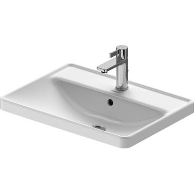 Umywalka 60x44 cm prostokątna wpuszczana biała 0357600027 Duravit D-Neo