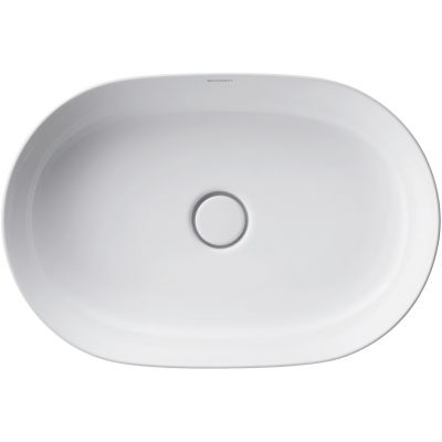 Umywalka 60x40 cm owalna nablatowa biała 03796000001 Duravit Luv