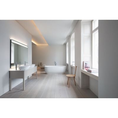 Umywalka 60x40 cm owalna nablatowa biała 03796000001 Duravit Luv