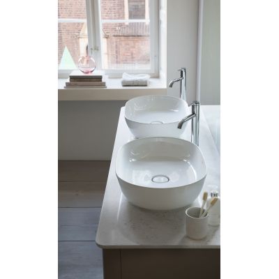 Umywalka 60x40 cm owalna nablatowa biała 03796000001 Duravit Luv