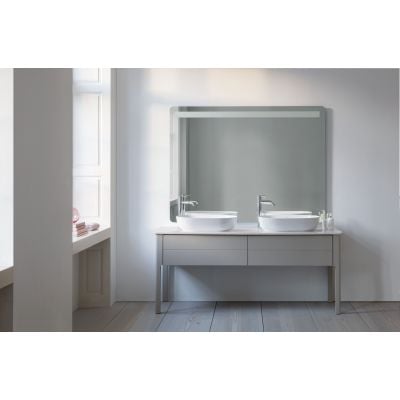Umywalka 60x40 cm owalna nablatowa biała 03796000001 Duravit Luv