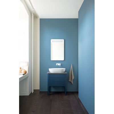 Umywalka 60x40 cm owalna nablatowa biała 03796000001 Duravit Luv