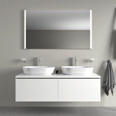 Umywalka 60x40 cm owalna nablatowa biała 03796000001 Duravit Luv