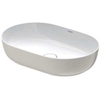 Umywalka 60x40 cm owalna nablatowa biała-szary/kamień 0379602300 Duravit Luv