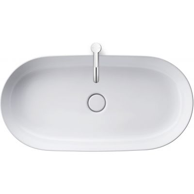 Umywalka 80x40 cm owalna nablatowa biała 0379800000 Duravit Luv