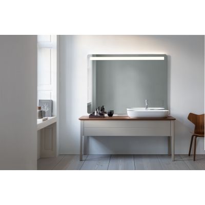 Umywalka 80x40 cm owalna nablatowa biała 0379800000 Duravit Luv
