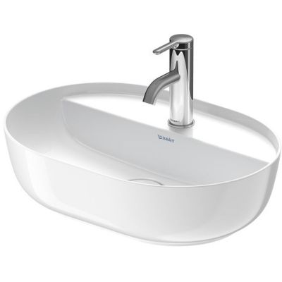 Umywalka 50x35 cm owalna nablatowa biała 0380500000 Duravit Luv