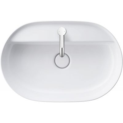 Umywalka 60x40 cm owalna nablatowa biała 0380600000 Duravit Luv