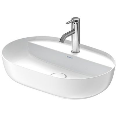 Umywalka 60x40 cm owalna nablatowa biała-dwukolorowa 03806026001 Duravit Luv
