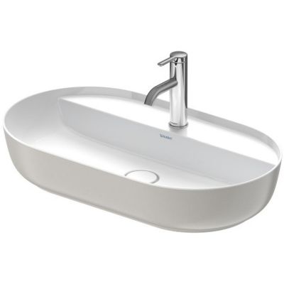Umywalka 70x40 cm owalna nablatowa biała-szary/kamień 03807023001 Duravit Luv