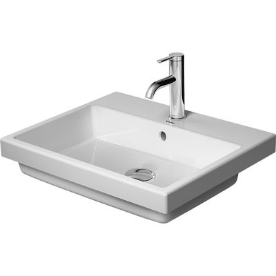 Umywalka 55x45.5 cm prostokątna wpuszczana biała 0383550000 Duravit Vero Air