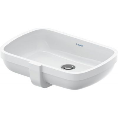 Umywalka 48x32 cm prostokątna podblatowa biała 0398480028 Duravit Qatego