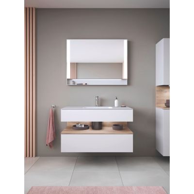 Umywalka 48x32 cm prostokątna podblatowa biała 0398480028 Duravit Qatego