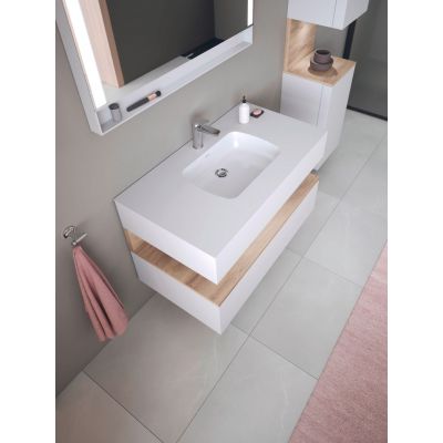 Umywalka 48x32 cm prostokątna podblatowa biała 0398480028 Duravit Qatego