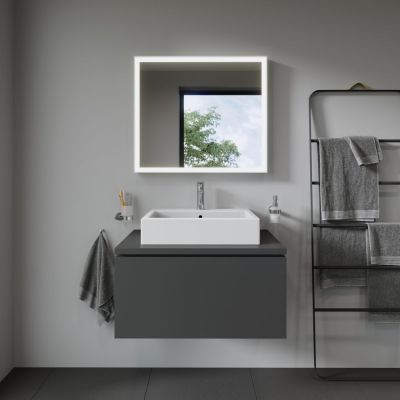 Umywalka 59.5x46.5 cm prostokątna nablatowa biała 04526000001 Duravit Vero