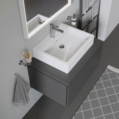 Umywalka 59.5x46.5 cm prostokątna nablatowa biała 04526000001 Duravit Vero