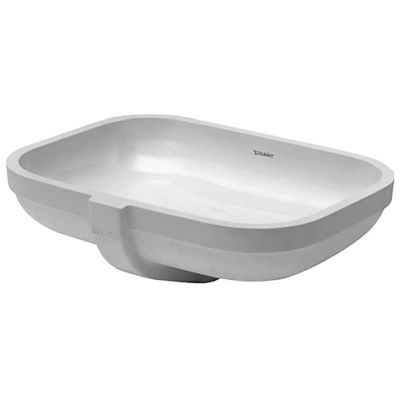 Umywalka 48x34.5 cm prostokątna podblatowa biała 04574800001 Duravit Happy D.2