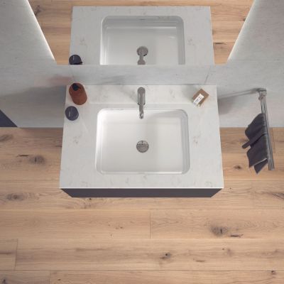 Umywalka 48x34.5 cm prostokątna podblatowa biała 04574800001 Duravit Happy D.2