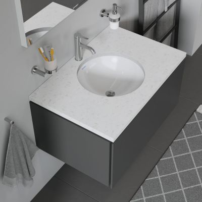 Umywalka 40x40 cm okrągła podblatowa biała 0468400000 Duravit Architec