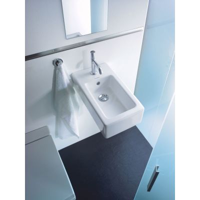 Umywalka 45x25 cm prostokątna ścienna biała 0702250000 Duravit Vero