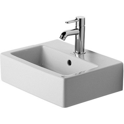 Umywalka 45x35 cm prostokątna ścienna-meblowa biała 0704450000 Duravit Vero