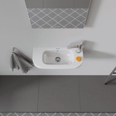 Umywalka 50x22 cm półokrągła ścienna biała 07065000082 Duravit D-Code