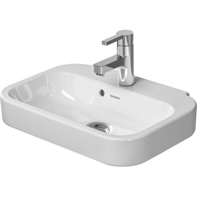 Umywalka 50x36 cm prostokątna ścienna biała 0709500000 Duravit Happy D.2
