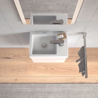 Umywalka 38x25 cm prostokątna ścienna-meblowa biała 0724380000 Duravit Vero Air