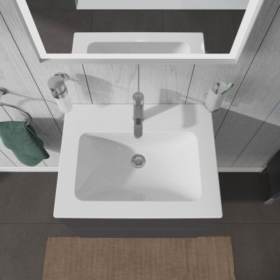 Umywalka 63x49 cm prostokątna ścienna-meblowa biała 23366300001 Duravit ME by Starck