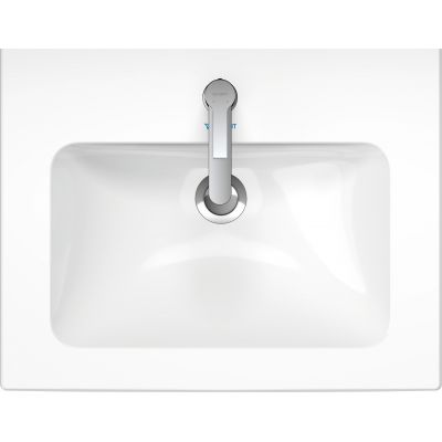 Umywalka 63x49 cm prostokątna ścienna-meblowa biała 23366300001 Duravit ME by Starck