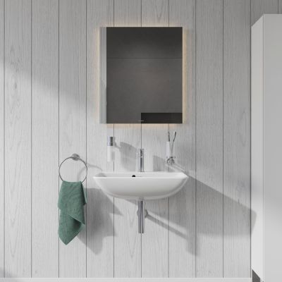 Umywalka 60x40 cm prostokątna ścienna biała 23436000001 Duravit ME by Starck