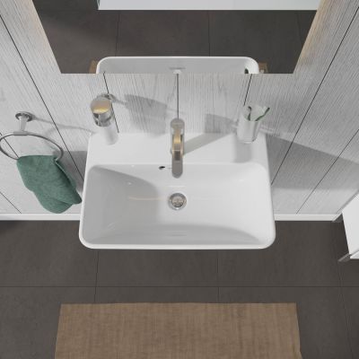 Umywalka 60x40 cm prostokątna ścienna biała 23436000001 Duravit ME by Starck