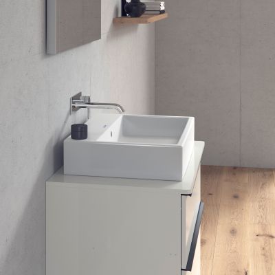 Umywalka 60x47 cm prostokątna ścienna-meblowa biała 2350600028 Duravit Vero Air