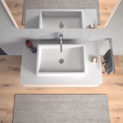 Umywalka 60x38 cm prostokątna nablatowa biała 23516000001 Duravit Vero Air