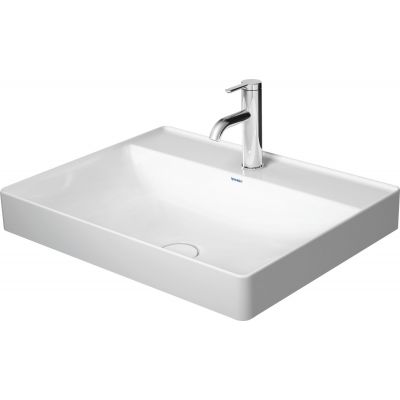 Umywalka 60x47 cm prostokątna nablatowa biała 2354600041 Duravit DuraSquare