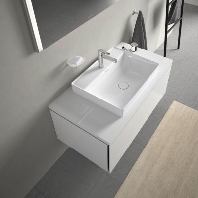 Umywalka 60x47 cm prostokątna nablatowa biała 2354600041 Duravit DuraSquare