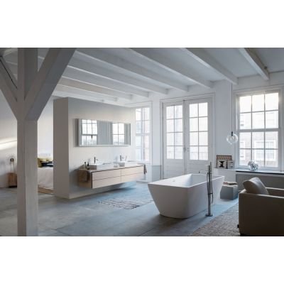 Umywalka 60x47 cm prostokątna nablatowa biała 2354600041 Duravit DuraSquare