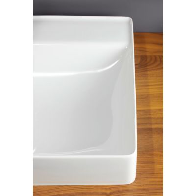 Umywalka 60x47 cm prostokątna nablatowa biała 2354600041 Duravit DuraSquare